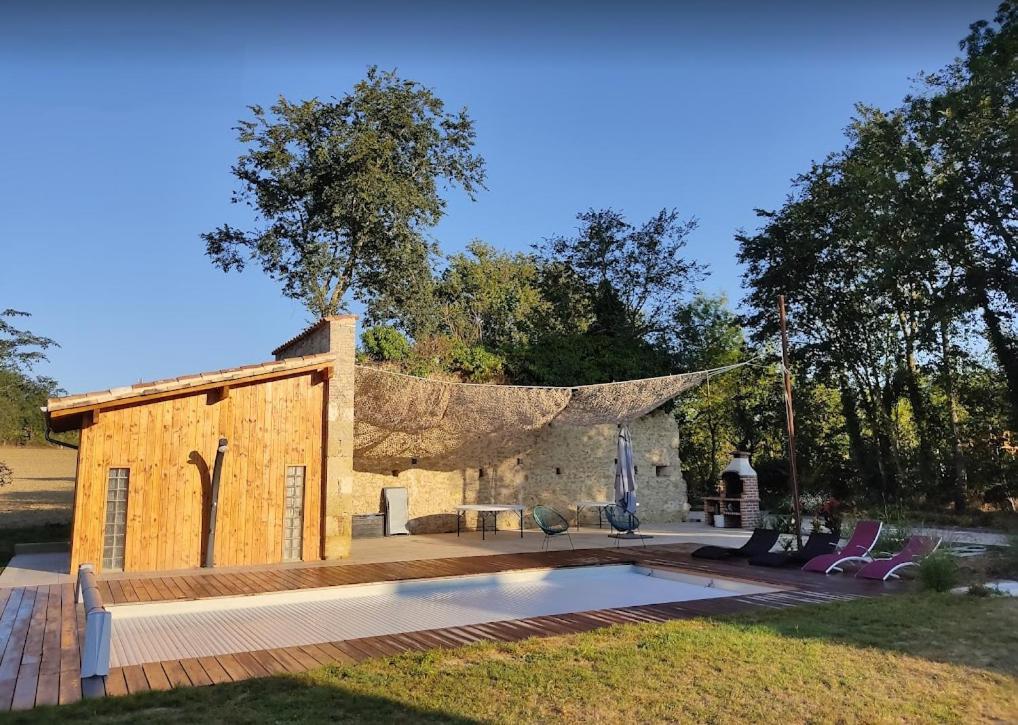 Gite Campagne Famille 15 Pers Piscine Chauffee Jeux Enfants Petanque Saint-Sauvy Exterior foto